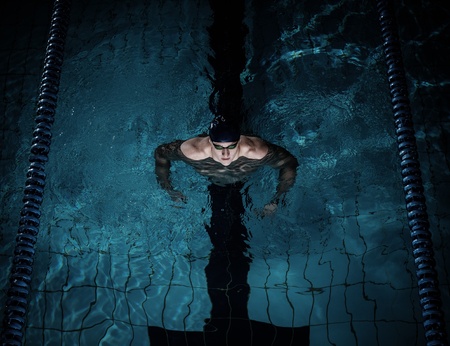 Swimmer in swimming pool