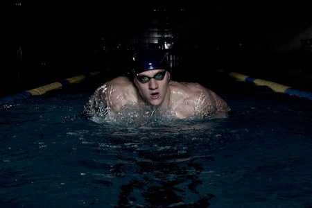 Swimmer in swimming poolの写真素材