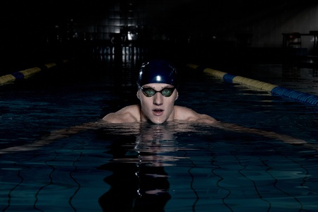 Swimmer in swimming poolの写真素材