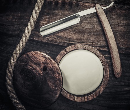 Gentleman's accessories on a luxury wooden boardの写真素材