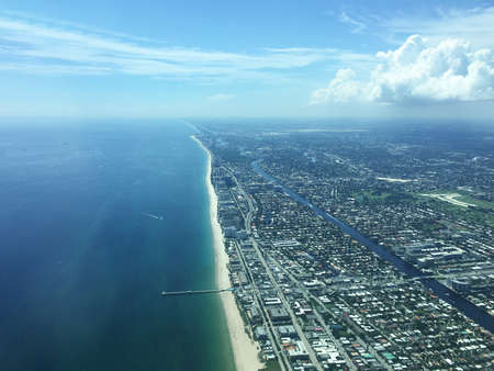 Aerial view of Miami Hollywood, Florida USAの写真素材