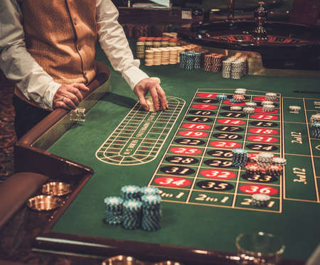Gambling table in luxury casinoの写真素材