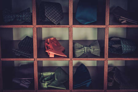 Custom made bow ties and neckties.の写真素材
