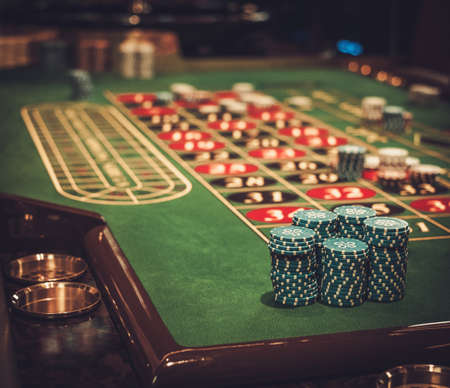 Gambling table in luxury casinoの写真素材