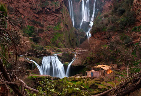 Berber village near Ouzoud waterfall in Moroccoの写真素材