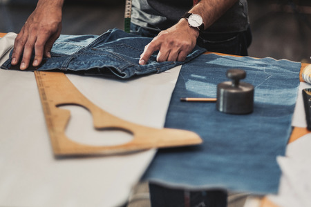 Fashion designer working in his studio