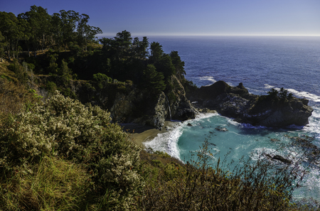 McWay Falls in Julia Pfeiffer Burns State Park, USA.の写真素材