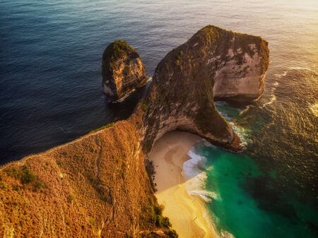 Manta Bay on Nusa Penida Island, Bali, Indonesiaの写真素材