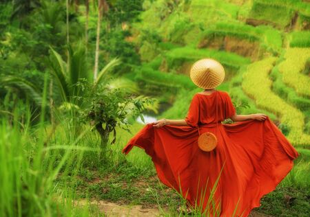 View of Tegalalang Rice Terrace, Bali.の写真素材