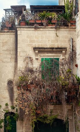 Charming narow streets of Polignano a Mare, Puglia, Italy.の写真素材