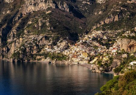 View of a Positano town, Italyの写真素材
