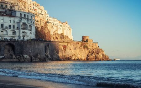 View of a Amalfi town, Italyの写真素材