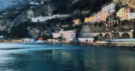View of a Amalfi town, Italyの写真素材