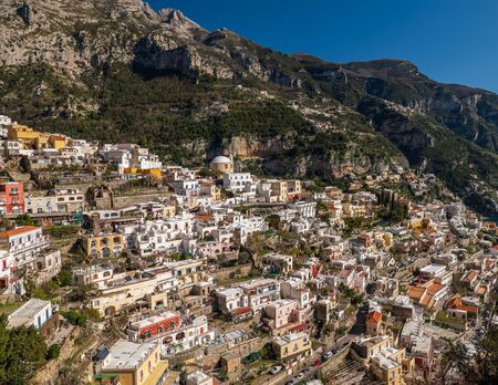 View of a Positano town, Italyの写真素材