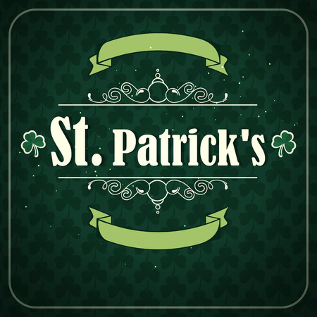 Happy St Patricks Day greeting card template designのイラスト素材