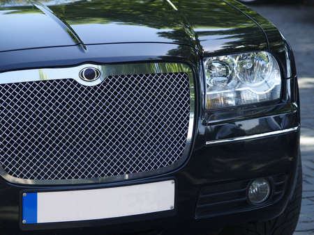 Front detail of  limousineの写真素材