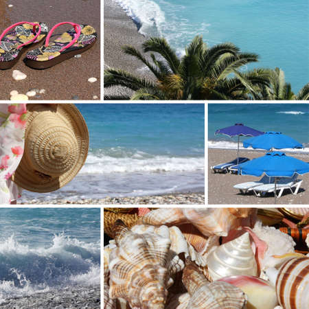 Resort collage - vacation / beach / tourist collage4の写真素材