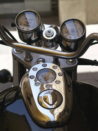 Detail of a motorcycle dashboard