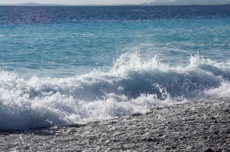 Waves on the beachの写真素材