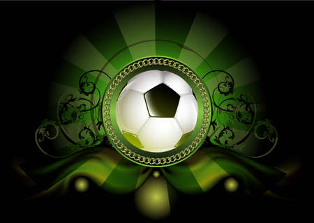 Soccer ball on grunge background, element for designのイラスト素材