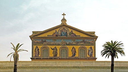 Basilica St Paul Outside the Walls  Rome Italy の写真素材