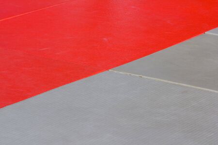 tatamis of judo ready to be usedの写真素材