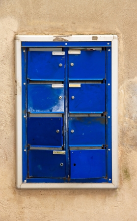 Blue mail Boxes, awaiting news 