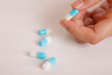 Hand with the drug