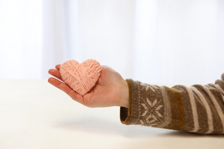 Yarn heart gift imagesの写真素材