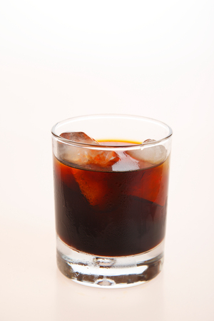 Ice coffee isolated on whiteの写真素材