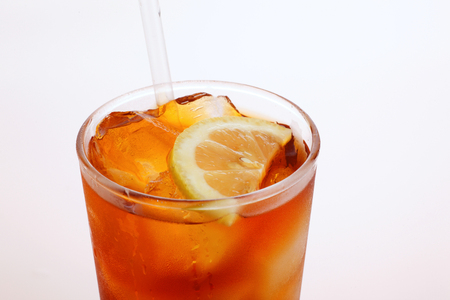 Ice tea with lemonの写真素材