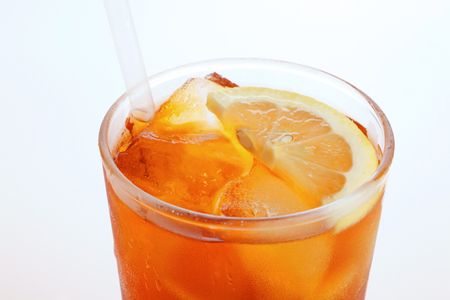 Ice tea with lemonの写真素材