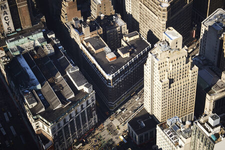 Aerial view of New York City from Empire State Buildingのeditorial素材
