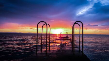 Sunset on islandの素材