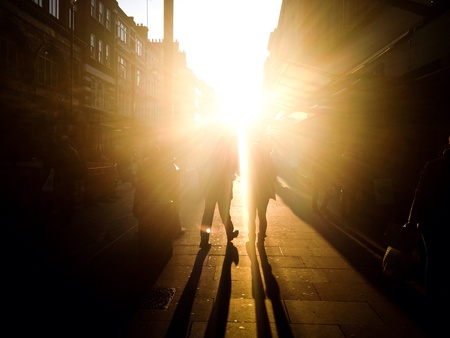 strong sunlight in Londonの素材