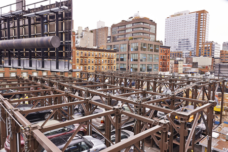New York, USA â December 10, 2013: Car park service in new york city.のeditorial素材