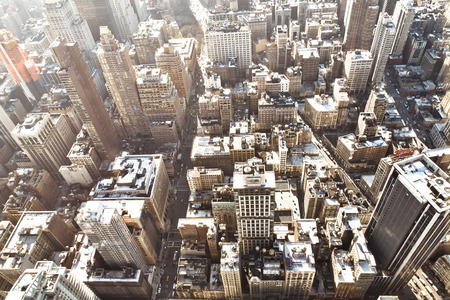 Aerial view of New York City from Empire State Buildingのeditorial素材
