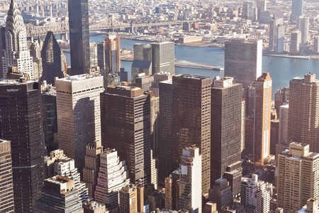 Aerial view of New York City from Empire State Buildingのeditorial素材