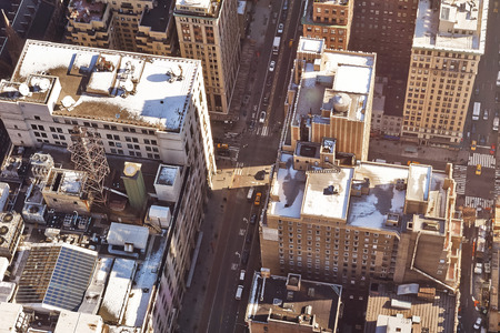 Aerial view of New York City from Empire State Buildingのeditorial素材