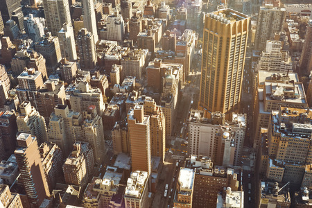 Aerial view of New York City from Empire State Buildingのeditorial素材