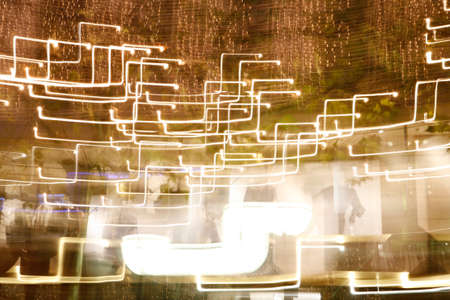 Illuminating christmas decoration abstracted with slow exposure