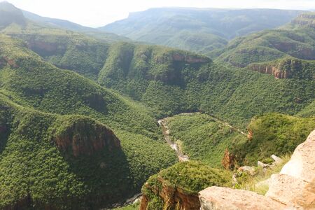 green mountains on a sunny day in iSimangaliso Wetland Parkの写真素材
