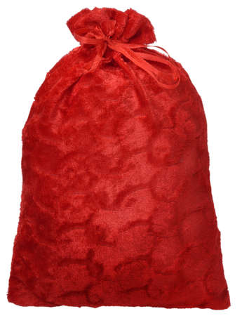 Santa Claus red bag with giftsの写真素材