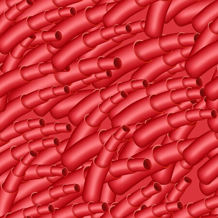 Seamlessly tubing background with red vascular elementsのイラスト素材