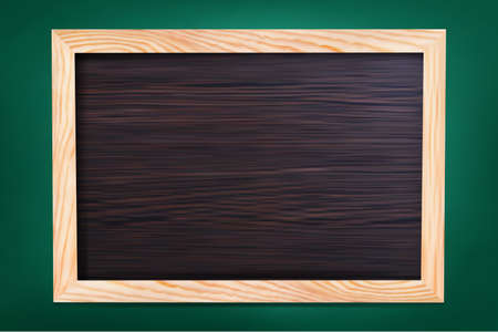 Empty school board in wooden frame. Vector eps 10のイラスト素材