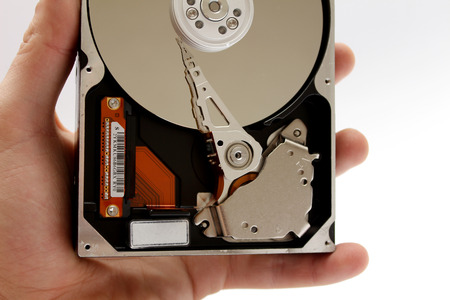 Inside Opened Hard Disk Drive hdd