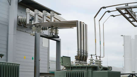 Busbar High Voltage. The high-voltage switch, high voltage element of the cell, an electrical...