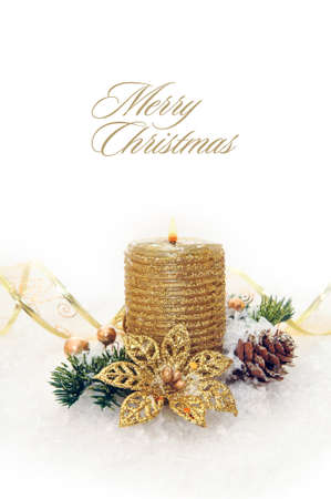 Christmas decoration on abstract backgroundの写真素材