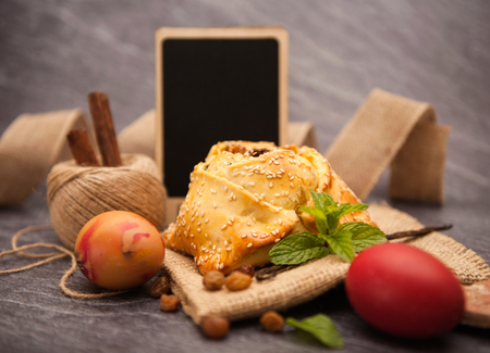 Traditional Cypriot Easter cheese pies - Flaounesの写真素材