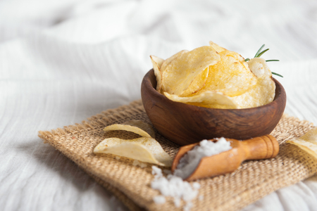 crispy potato chipsの写真素材